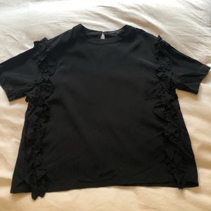 English Factory black ruffle top small